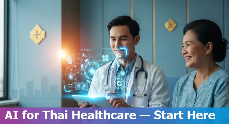 Thai hospital staff using AI medical imaging dashboard in Thailand