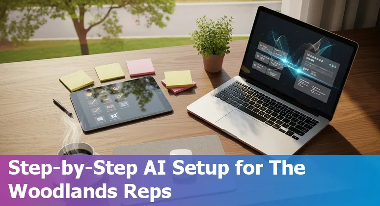 Customer service professional using AI tools in an office in The Woodlands, Texas, US