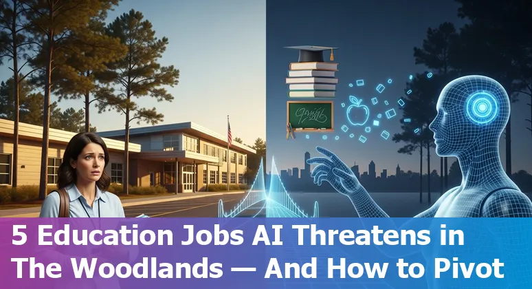 Teacher using a tablet with AI tutoring app in a classroom in The Woodlands, Texas