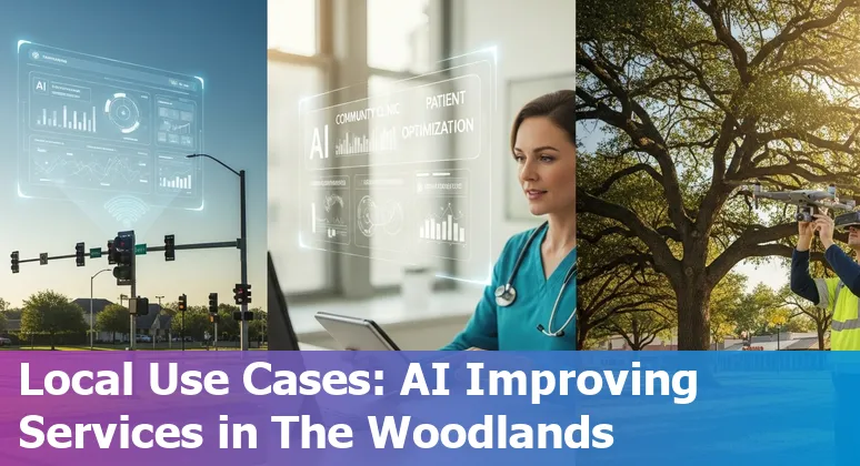 City government officials reviewing AI pilot plans in The Woodlands, Texas in 2025