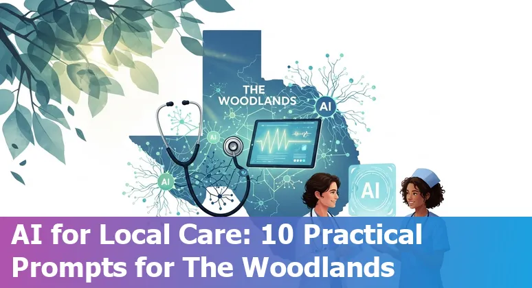Healthcare workers using AI tools to review patient scans and EHR data in a Texas clinic.