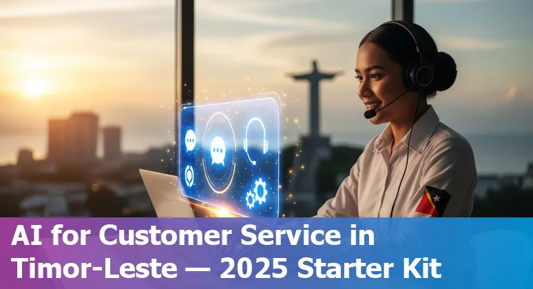 Customer service professional using AI tools in Timor-Leste office, 2025