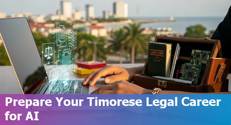 Timor-Leste lawyer using AI tools on laptop in Dili, Timor-Leste, 2025