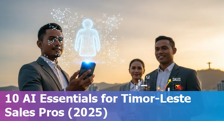 Sales professional using AI sales tools dashboard in Timor-Leste