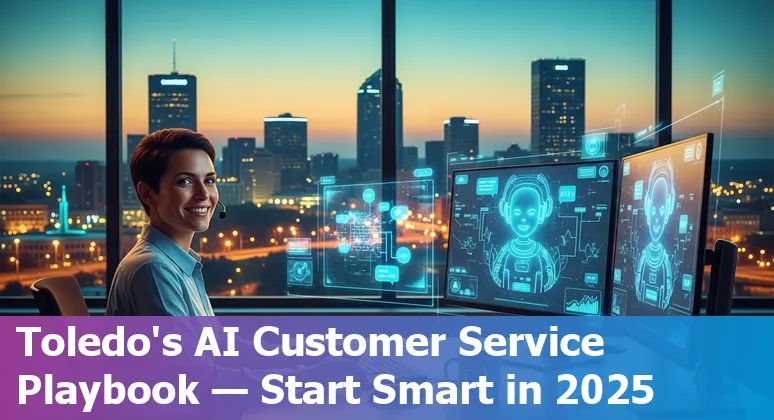 Customer service team using AI tools in Toledo, Ohio office, 2025