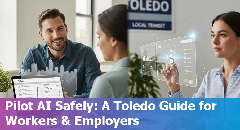 Customer service worker using AI tools at a Toledo, Ohio call center — upskilling and hybrid support in 2025