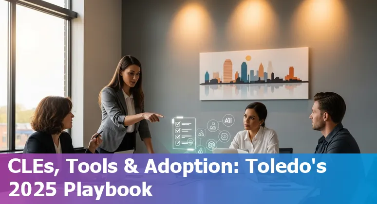 Toledo, Ohio lawyer using AI tools on a laptop — 2025 legal tech guide for Toledo, Ohio