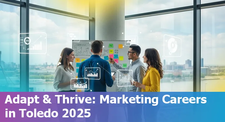 Toledo, Ohio marketer using AI tools on laptop — Will AI replace marketing jobs in Toledo, Ohio in 2025?