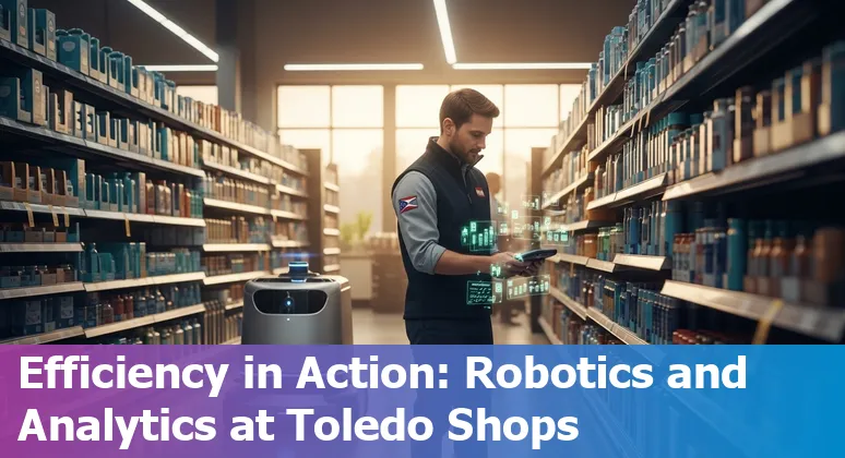 Retail store worker using AI tools in Toledo, Ohio, US to manage inventory and returns