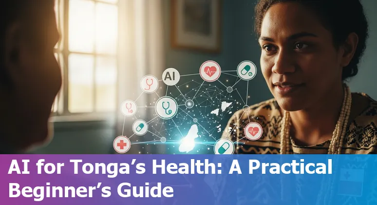 Healthcare worker reviewing AI-assisted imaging results at a Tonga hospital in 2025