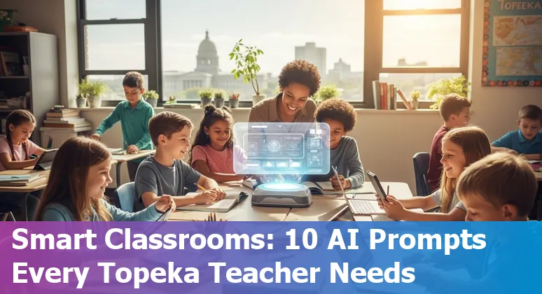 Students and teachers using AI tools in a Topeka classroom with University of Kansas guidance