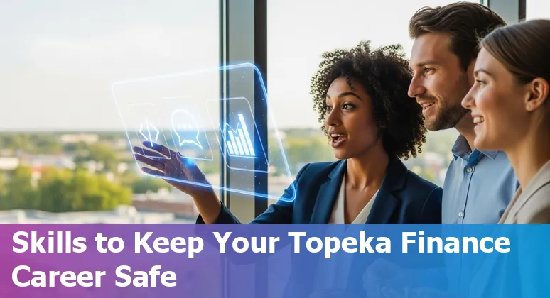 Finance professional using AI tools on a laptop in Topeka, Kansas, US - learn which finance jobs in Topeka are at risk and how to reskill in 2025
