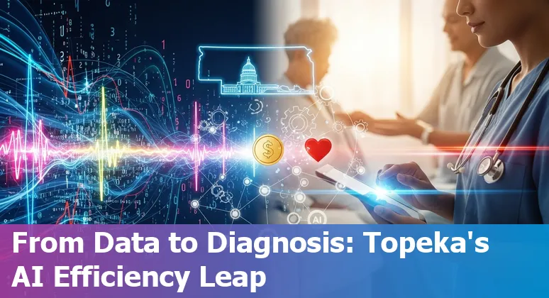 Healthcare professionals using AI tools in a Topeka, Kansas, US hospital to improve efficiency and reduce costs