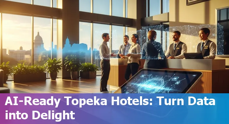 Hotel staff using AI dashboard for bookings and energy management in Topeka, Kansas