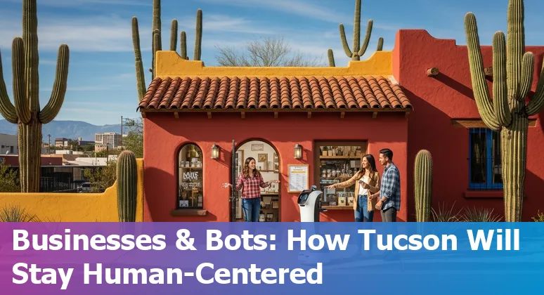 Customer service agent working with AI tools in Tucson, Arizona, USA