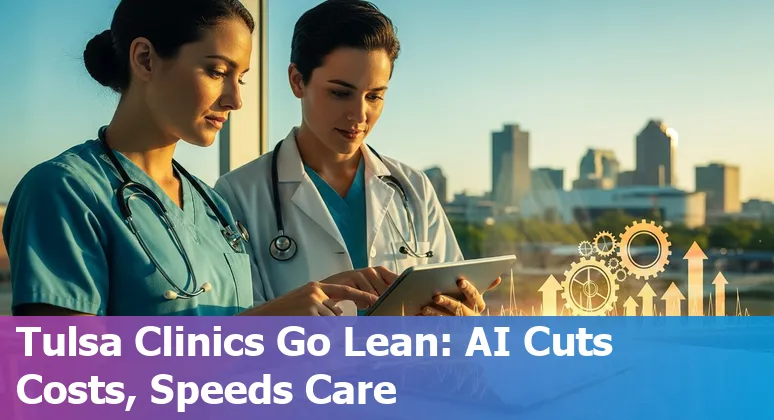 Healthcare AI team reviewing dashboards to cut costs at a Tulsa, Oklahoma hospital
