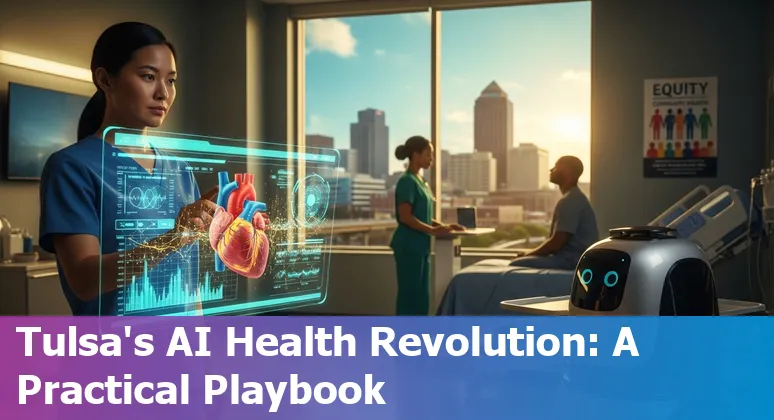 Physician and AI dashboard in a Tulsa, Oklahoma hospital setting in 2025