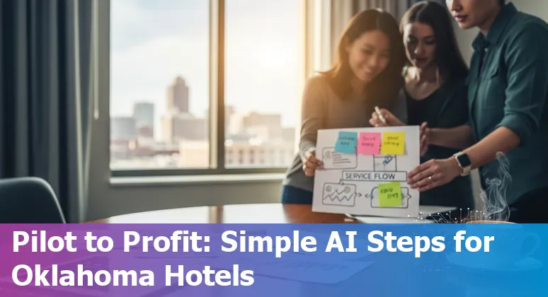 Hotel staff using AI tools dashboard to cut costs and improve efficiency at a Tulsa, Oklahoma hotel