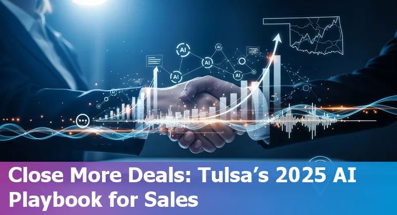 Tulsa sales team using AI tools like ChatGPT, Gong, and Fireflies on laptops during a meeting.