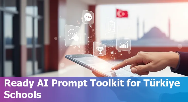 Turkish teacher using AI tools to generate lesson plans, exams and student support
