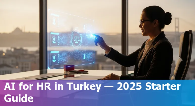 HR professional using AI tools in an office in Turkey in 2025