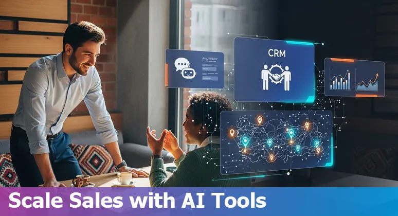 Sales professional using AI sales tools in an office in Turkey in 2025