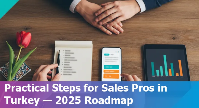 Illustration of AI and human sales collaboration in Turkey, 2025