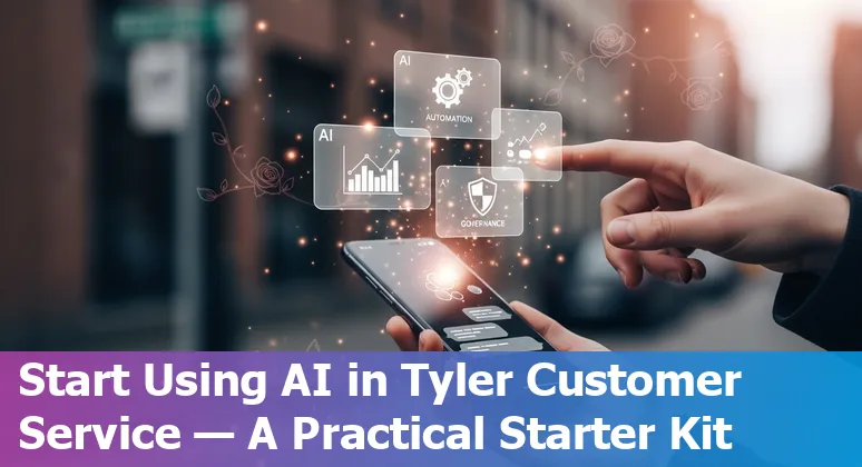 Customer service professional using AI tools in an office in Tyler, Texas in 2025