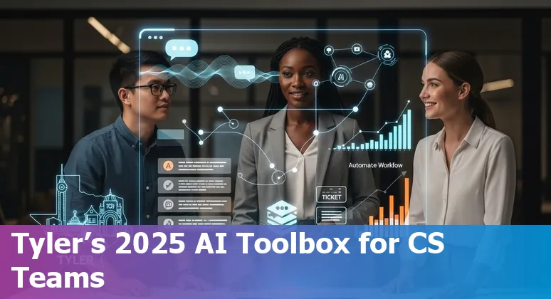 Collage of AI customer service tool logos including Kommunicate, Zendesk, Ada, Gorgias, Intercom, Atera, Zoho Desk, Help Scout, Tidio, Kustomer