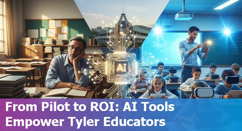 Education staff using AI tools at a Tyler, Texas, US school to cut costs and improve efficiency