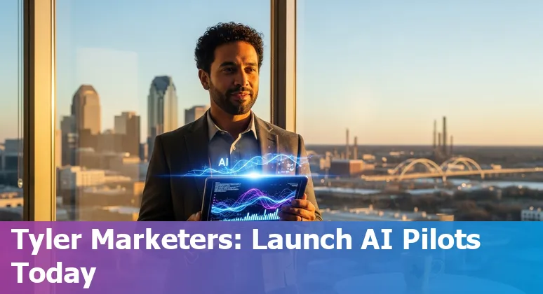 Tyler, Texas marketing team using AI tools in 2025 — local SEO and GBP dashboard on screen