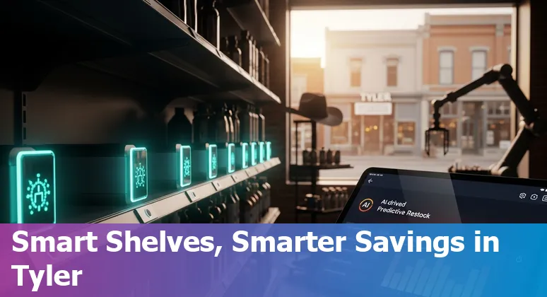 Retail store employees using AI tools on devices in Tyler, Texas, US to improve efficiency and cut costs