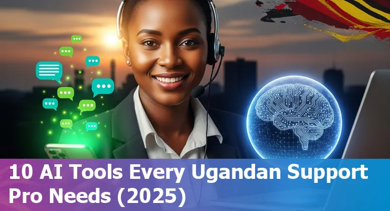 Ugandan customer service team using AI tools on laptops and WhatsApp on a mobile phone