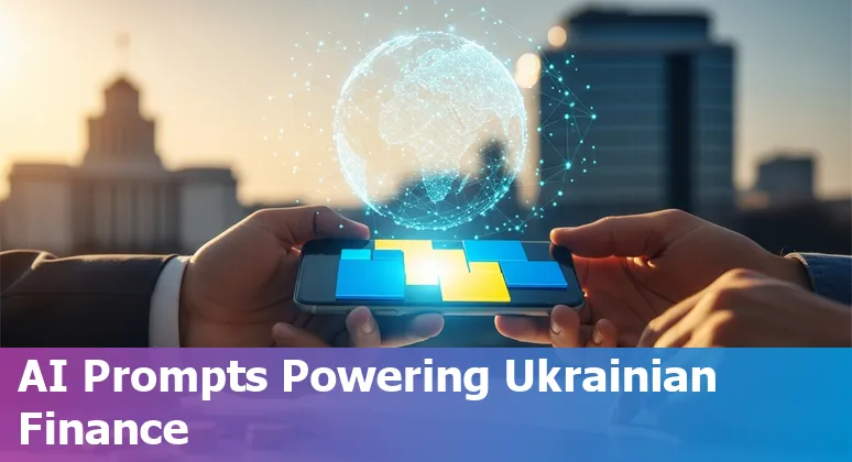 Illustration of AI in Ukrainian banking showing Diia app, Monobank card, and data flows