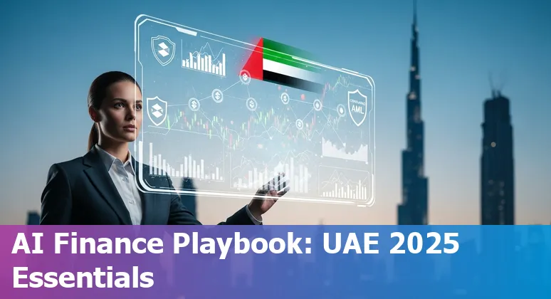 Finance professional using AI dashboard in an Abu Dhabi office — UAE 2025