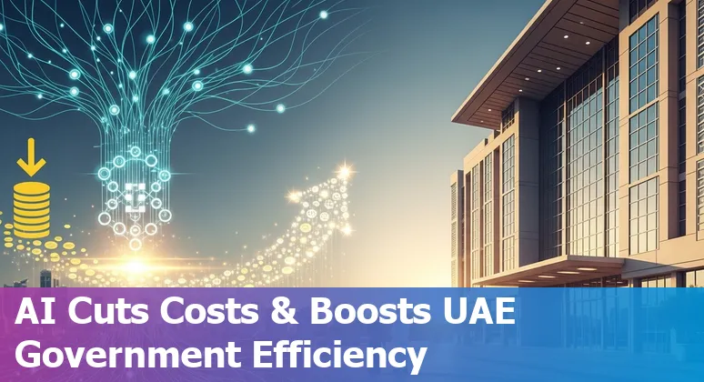 Government officials using an AI dashboard in the United Arab Emirates (UAE) to track cost savings and improve efficiency