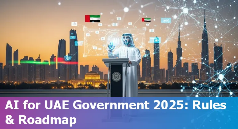 Illustration of AI in the United Arab Emirates government and public services in 2025