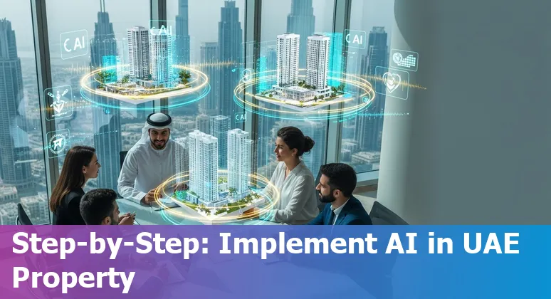 Illustration of AI transforming real estate in the United Arab Emirates (UAE) with virtual tours, valuations and smart property management