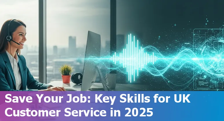 AI and human customer service teamwork illustration in the United Kingdom office, 2025