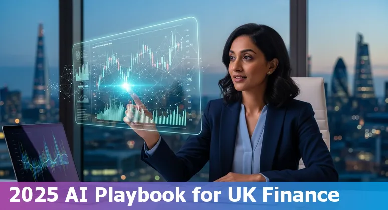 Finance professional using AI dashboard in the United Kingdom — 2025 guide image