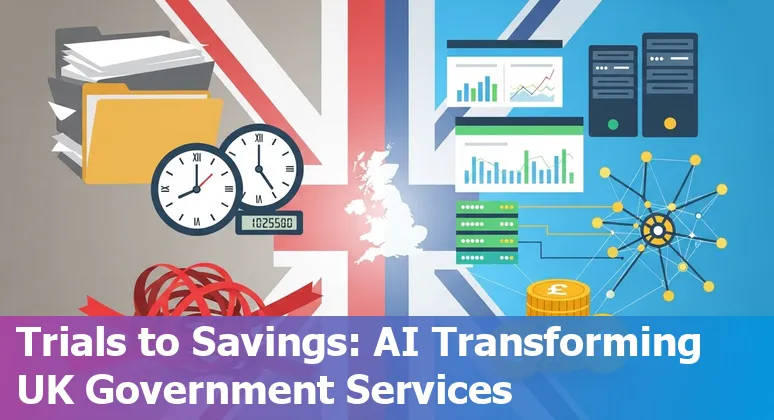 Illustration of AI tools improving efficiency for government companies in the United Kingdom