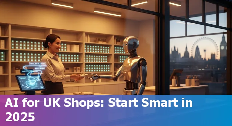 Illustration showing AI applications in United Kingdom retail stores in 2025