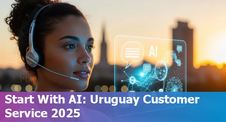 Customer service professional using an AI chatbot in Montevideo, Uruguay office