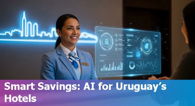 Hotel staff using an AI operations dashboard at a Uruguay hotel to cut costs and improve efficiency in Uruguay