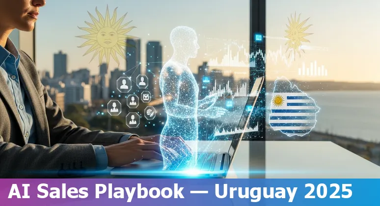 Sales professional using AI dashboard in Montevideo, Uruguay to qualify leads and personalise outreach