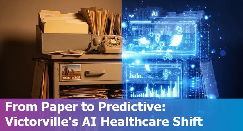Healthcare staff using AI tools to optimize operations at a hospital in Victorville, California