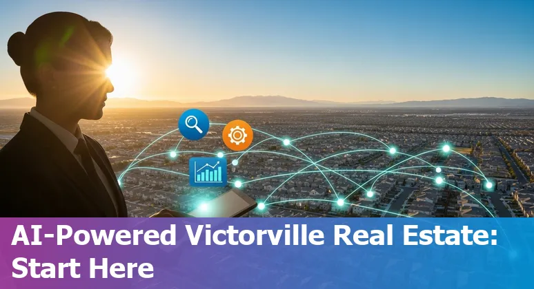 Victorville, California real estate agent using AI tools on a laptop for listings and valuations in 2025