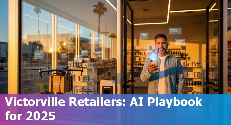 Victorville, California retail shop using AI tools in 2025 (inventory screens, smart checkout)
