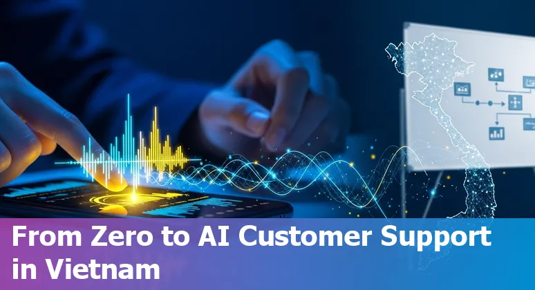 Graphic showing AI customer service tools and agents in Viet Nam, 2025