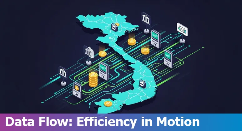 Illustration of AI transforming banking and financial services in Viet Nam